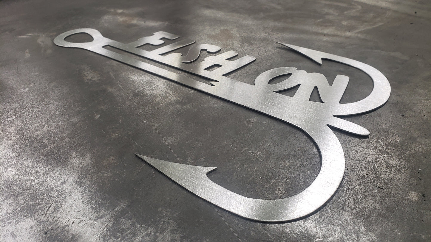 Fish On - Metal Sign