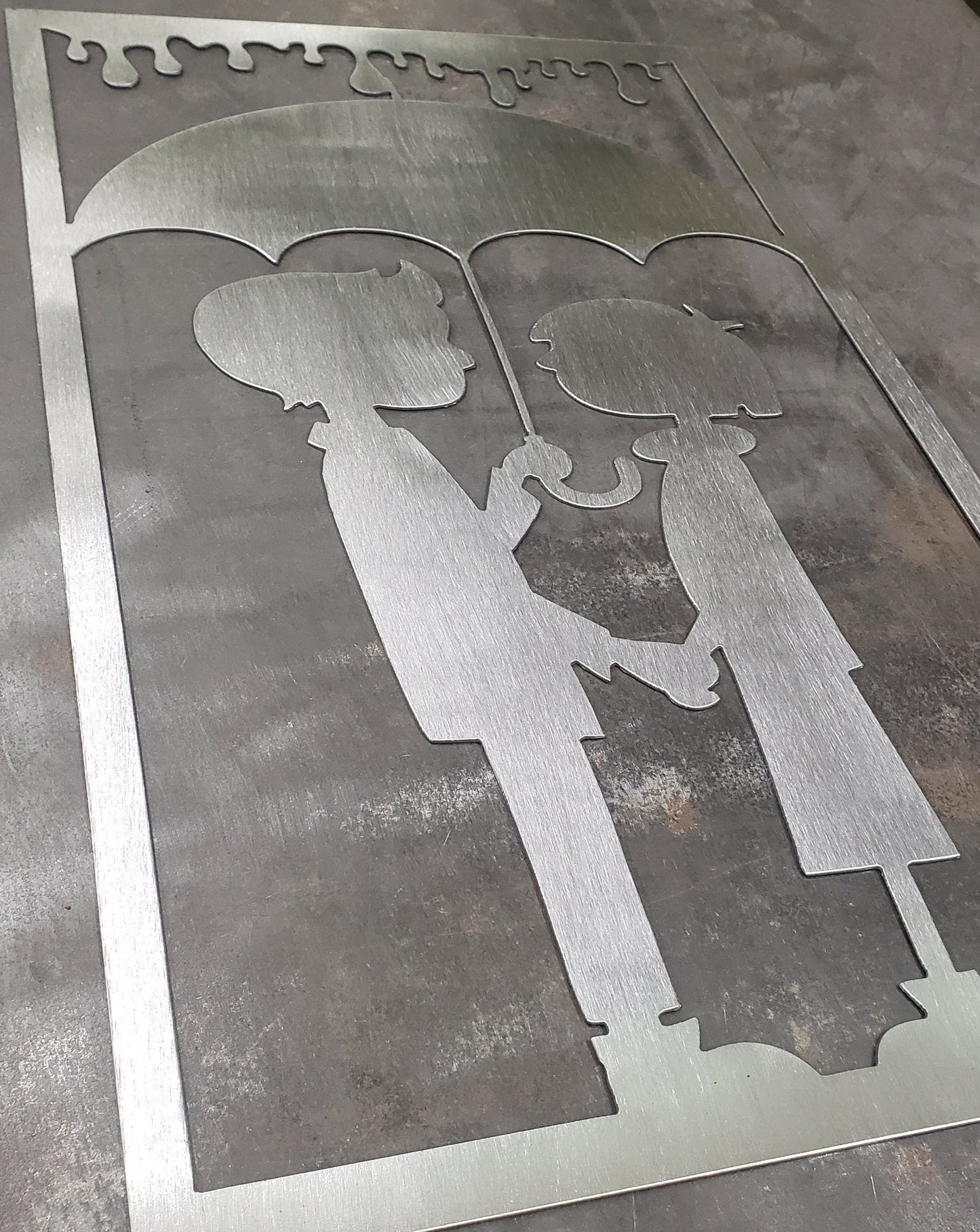 Umbrella Lovers 01 - Metal Sign