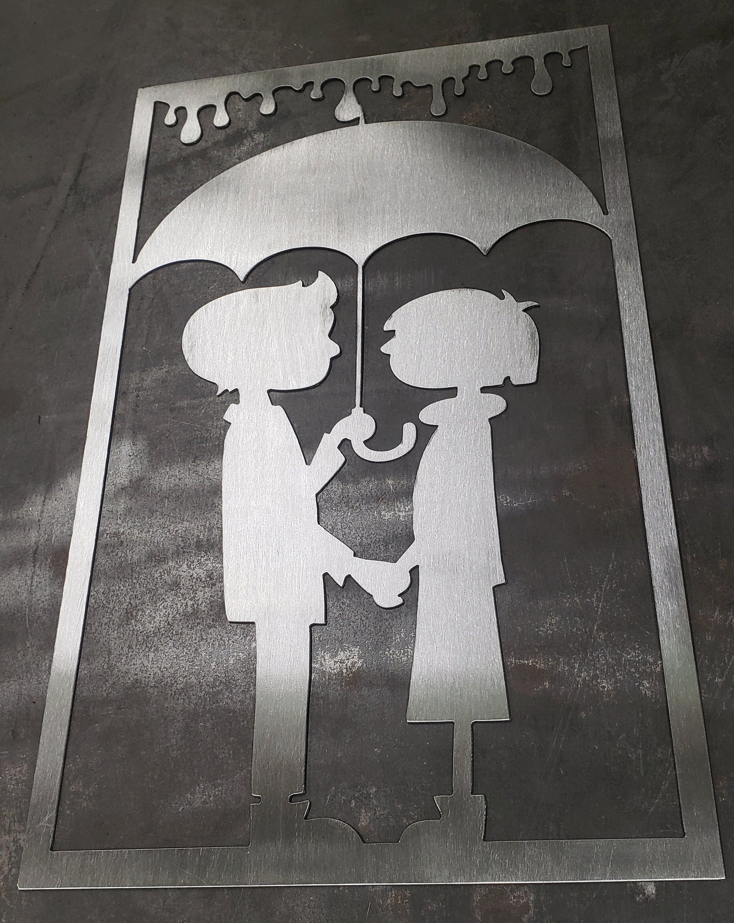 Umbrella Lovers 01 - Metal Sign