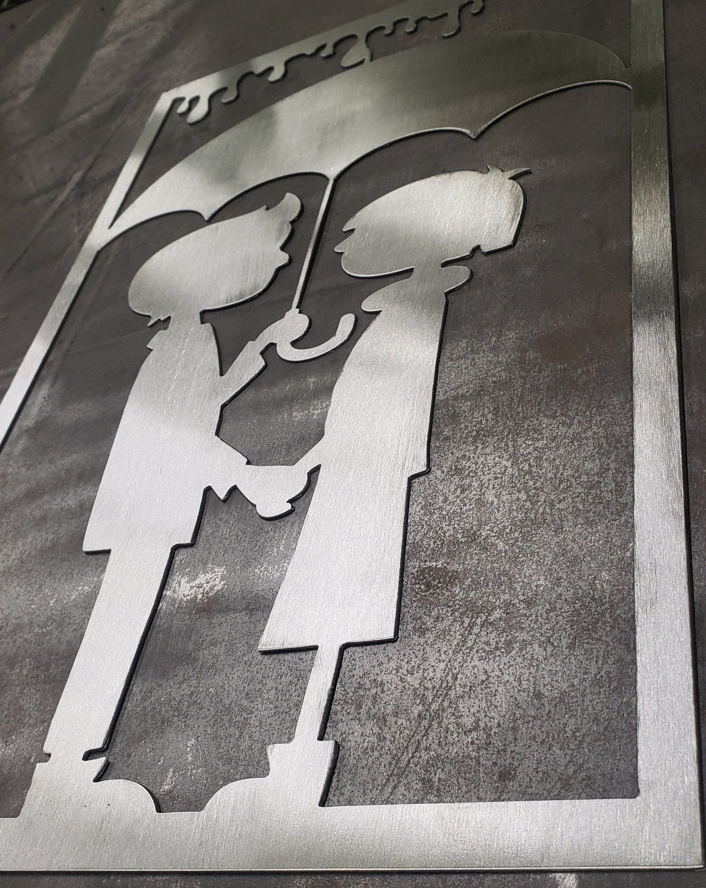 Umbrella Lovers 01 - Metal Sign